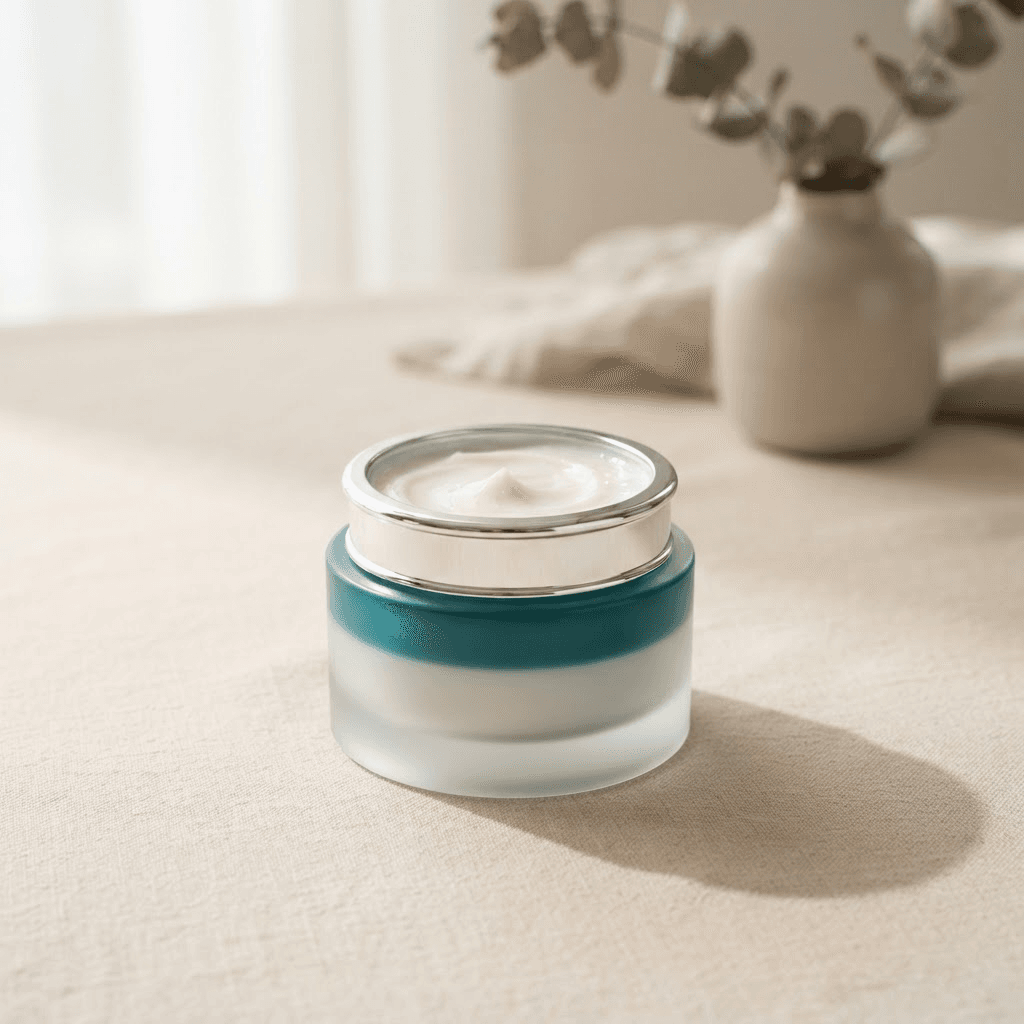 Centellian24 Expert Madeca Cream Active Renew PDRN jar on a warm cream surface